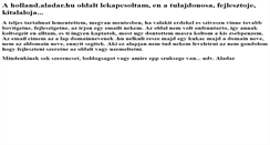 Desktop Screenshot of holland.aladar.hu