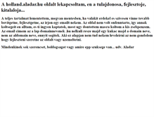Tablet Screenshot of holland.aladar.hu